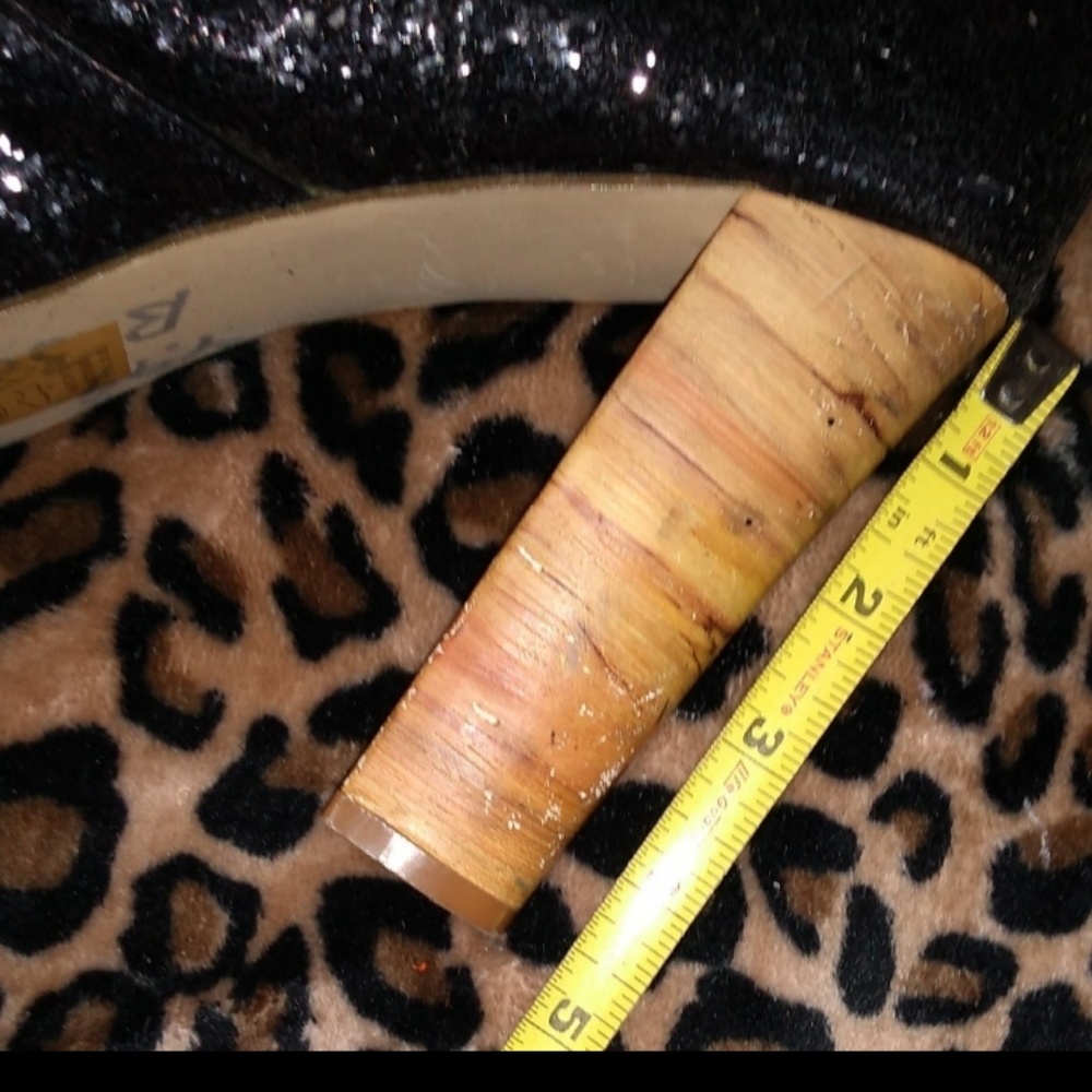 Shoe dazzle black glitter platform - Picture 5 of 8